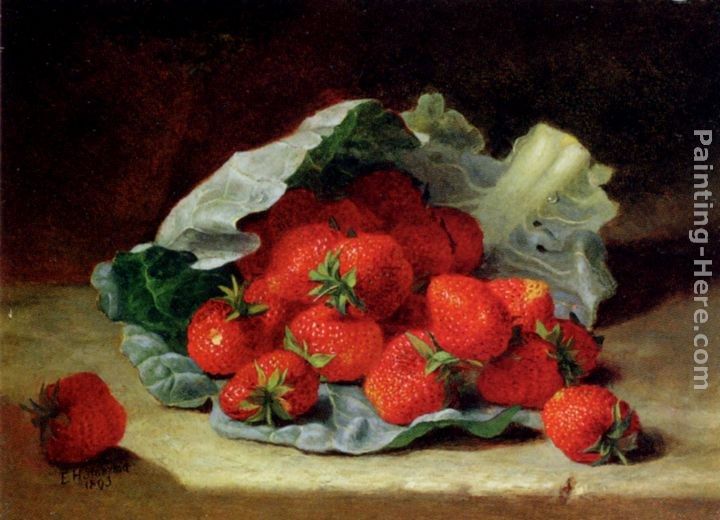 Eloise Harriet Stannard Strawberries On A Cabbage Leaf